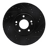 633-03047R Drilled/Slotted Brake Rotor [Black], 2007-2012 Kia/Hyundai/Genesis, Position: Front Right - image 1