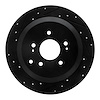 633-03048L Drilled/Slotted Brake Rotor [Black], 2007-2012 Kia/Hyundai/Genesis, Position: Rear Left - image 1