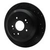 633-03048L Drilled/Slotted Brake Rotor [Black], 2007-2012 Kia/Hyundai/Genesis, Position: Rear Left - image 2