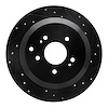 633-03048R Drilled/Slotted Brake Rotor [Black], 2007-2012 Kia/Hyundai/Genesis, Position: Rear Right - image 1