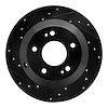 633-03050L Drilled/Slotted Brake Rotor [Black], 2010-2021 Kia/Hyundai/Genesis, Position: Rear Left - image 1