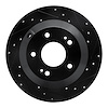 633-03050R Drilled/Slotted Brake Rotor [Black], 2010-2021 Kia/Hyundai/Genesis, Position: Rear Right - image 1