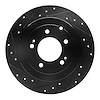 633-03052L Drilled/Slotted Brake Rotor [Black], Fits Select Kia/Hyundai/Genesis, Position: Rear Left - image 1
