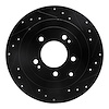 633-03052R Drilled/Slotted Brake Rotor [Black], Fits Select Kia/Hyundai/Genesis, Position: Rear Right - image 1