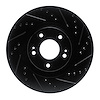 633-03053R Drilled/Slotted Brake Rotor [Black], 2013-2020 Kia/Hyundai/Genesis, Position: Front Right - image 1