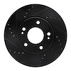 633-03055L Drilled/Slotted Brake Rotor [Black], Fits Select Kia/Hyundai/Genesis, Position: Front Left - image 1