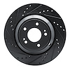 633-03056L Drilled/Slotted Brake Rotor [Black], Fits Select Kia/Hyundai/Genesis, Position: Rear Left - image 1
