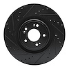 633-03057L Drilled/Slotted Brake Rotor [Black], 2018-2020 Kia/Hyundai/Genesis, Position: Front Left - image 1