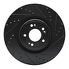 633-03057R Drilled/Slotted Brake Rotor [Black], 2018-2020 Kia/Hyundai/Genesis, Position: Front Right - image 1