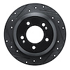 633-03059L Drilled/Slotted Brake Rotor [Black], Fits Select Kia/Hyundai/Genesis, Position: Rear Left - image 1