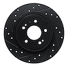 633-03060L Drilled/Slotted Brake Rotor [Black], Fits Select Kia/Hyundai/Genesis, Position: Rear Left - image 1