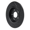633-03060L Drilled/Slotted Brake Rotor [Black], Fits Select Kia/Hyundai/Genesis, Position: Rear Left - image 4