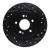 633-03060R Drilled/Slotted Brake Rotor [Black], Fits Select Kia/Hyundai/Genesis, Position: Rear Right - image 1
