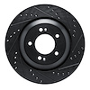 633-03062R Drilled/Slotted Brake Rotor [Black], Fits Select Kia/Hyundai/Genesis, Position: Rear Right