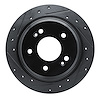 633-03063L Drilled/Slotted Brake Rotor [Black], Fits Select Kia/Hyundai/Genesis, Position: Rear Left - image 1