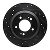 633-03065L Drilled/Slotted Brake Rotor [Black], Fits Select Kia/Hyundai/Genesis, Position: Rear Left - image 1