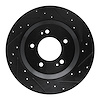 633-03065R Drilled/Slotted Brake Rotor [Black], Fits Select Kia/Hyundai/Genesis, Position: Rear Right - image 1
