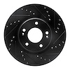 633-03066R Drilled/Slotted Brake Rotor [Black], Fits Select Kia/Hyundai/Genesis, Position: Front Right - image 1