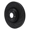 633-03070R Drilled/Slotted Brake Rotor [Black], Fits Select Kia/Hyundai/Genesis, Position: Front Right - image 2