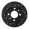 633-07000L Drilled/Slotted Brake Rotor [Black], 1966-1992 Multiple Makes/Models, Position: Rear Left,Front Left - image 1