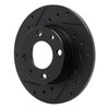 633-07000L Drilled/Slotted Brake Rotor [Black], 1966-1992 Multiple Makes/Models, Position: Rear Left,Front Left - image 2