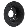 633-07000R Drilled/Slotted Brake Rotor [Black], 1966-1992 Multiple Makes/Models, Position: Front Right,Rear Right - image 2