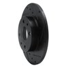 633-07001R Drilled/Slotted Brake Rotor [Black], 2009-2019 Mopar, Position: Rear Right - image 2