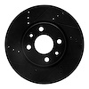 633-07002L Drilled/Slotted Brake Rotor [Black], 2009-2019 Mopar, Position: Front Left - image 1