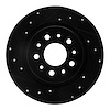 633-07003L Drilled/Slotted Brake Rotor [Black], 2014-2019 Mopar, Position: Rear Left - image 1