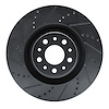633-07006L Drilled/Slotted Brake Rotor [Black], 2014-2019 Mopar, Position: Front Left - image 1