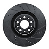633-07006R Drilled/Slotted Brake Rotor [Black], 2014-2019 Mopar, Position: Front Right - image 1
