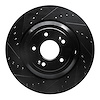 633-10002L Drilled/Slotted Brake Rotor [Black], 2017-2020 Kia/Hyundai/Genesis, Position: Rear Left - image 1