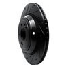 633-10002L Drilled/Slotted Brake Rotor [Black], 2017-2020 Kia/Hyundai/Genesis, Position: Rear Left - image 2