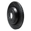 633-10002R Drilled/Slotted Brake Rotor [Black], 2017-2020 Kia/Hyundai/Genesis, Position: Rear Right - image 2