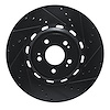 633-10006R Drilled/Slotted Brake Rotor [Black], Fits Select Kia/Hyundai/Genesis, Position: Front Right - image 1