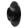 633-11000L Drilled/Slotted Brake Rotor [Black], 1974-1999 Land Rover, Position: Front Left - image 2