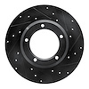 633-11000R Drilled/Slotted Brake Rotor [Black], 1974-1999 Land Rover, Position: Front Right - image 1