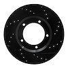 633-11001R Drilled/Slotted Brake Rotor [Black], 1990-2016 Land Rover, Position: Front Right