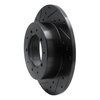 633-11002L Drilled/Slotted Brake Rotor [Black], 1974-2016 Land Rover, Position: Rear Left - image 2