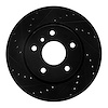 633-11003R Drilled/Slotted Brake Rotor [Black], 1994-2002 Land Rover, Position: Front Right - image 1