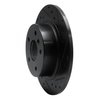 633-11004R Drilled/Slotted Brake Rotor [Black], 1994-2004 Land Rover, Position: Rear Right - image 2