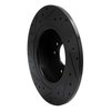633-11004R Drilled/Slotted Brake Rotor [Black], 1994-2004 Land Rover, Position: Rear Right - image 4