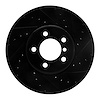 633-11006R Drilled/Slotted Brake Rotor [Black], 2002-2005 Land Rover, Position: Front Right - image 1