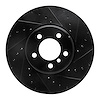633-11007R Drilled/Slotted Brake Rotor [Black], 2003-2005 Land Rover, Position: Front Right - image 1