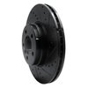 633-11007R Drilled/Slotted Brake Rotor [Black], 2003-2005 Land Rover, Position: Front Right - image 2