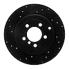 633-11008L Drilled/Slotted Brake Rotor [Black], 2003-2005 Land Rover, Position: Rear Left - image 1