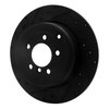 633-11008L Drilled/Slotted Brake Rotor [Black], 2003-2005 Land Rover, Position: Rear Left - image 2