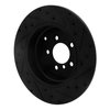 633-11008L Drilled/Slotted Brake Rotor [Black], 2003-2005 Land Rover, Position: Rear Left - image 4