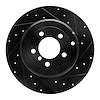 633-11008R Drilled/Slotted Brake Rotor [Black], 2003-2005 Land Rover, Position: Rear Right - image 1