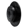 633-11008R Drilled/Slotted Brake Rotor [Black], 2003-2005 Land Rover, Position: Rear Right - image 2